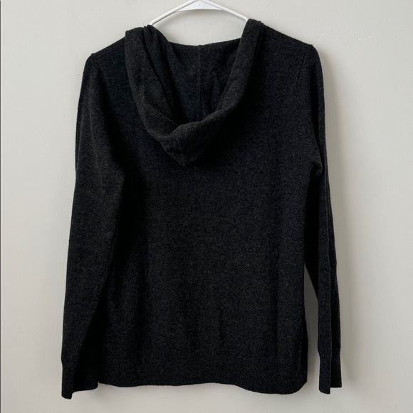 Quince Mongolian Cashmere Full-Zip Hoodie in Charcoal Size: S - Picture 7 of 7